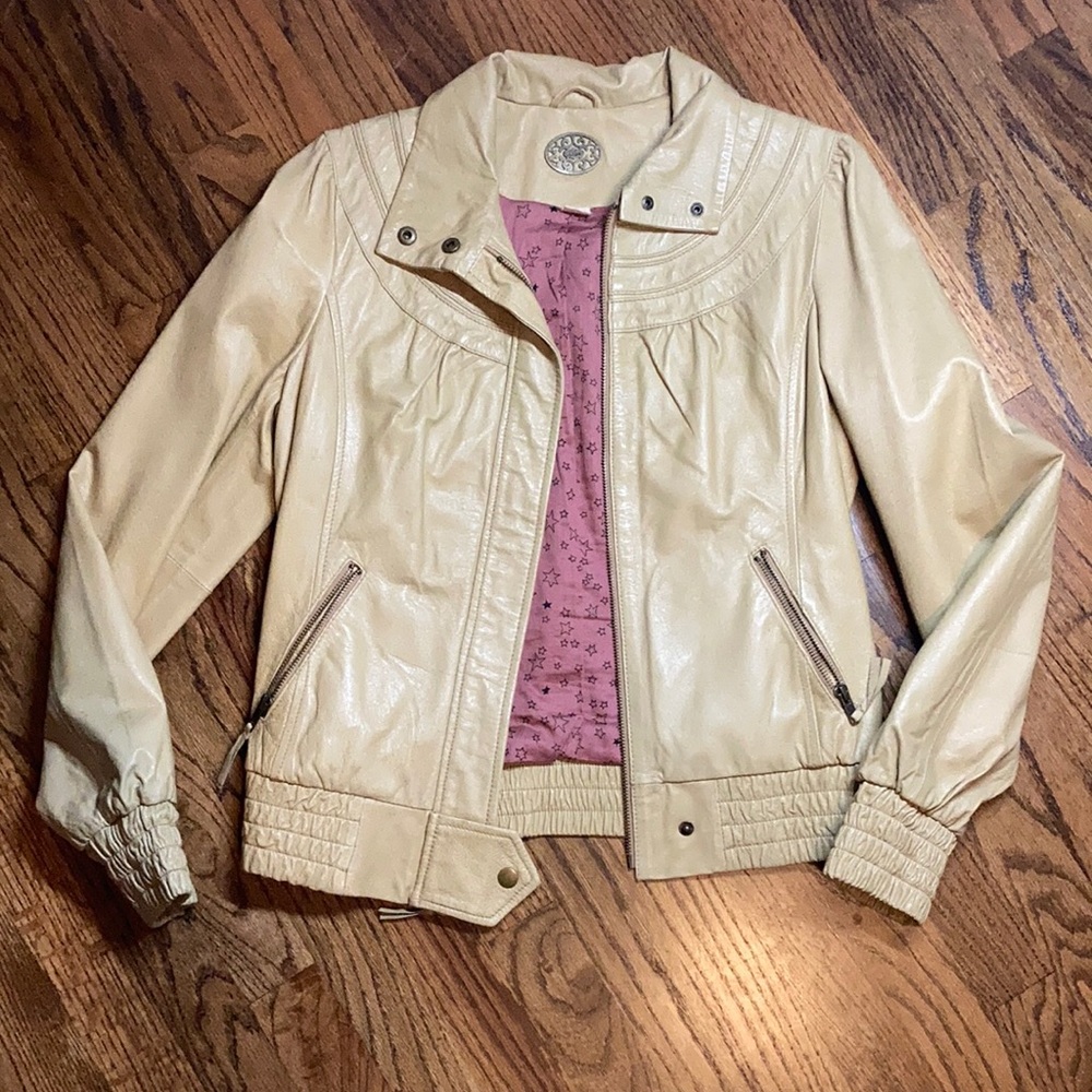 Anthropologie Indra Real Leather Jacket